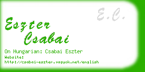 eszter csabai business card